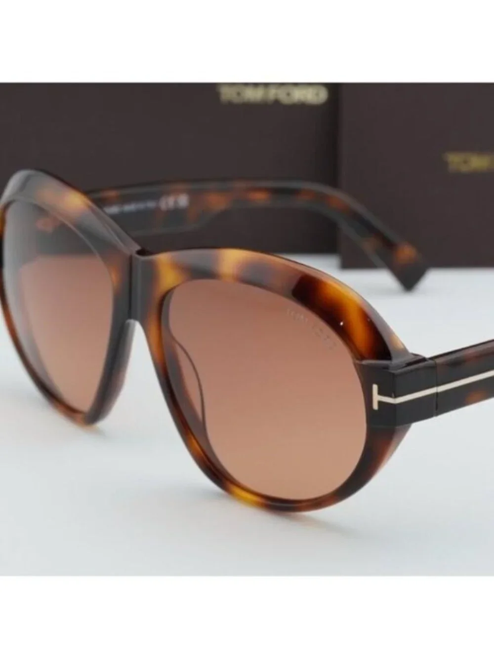 Tom Ford FT1113 53T Inger Geometric Sunglasses - Blonde Havana/Bordeaux